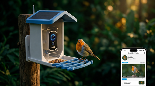 Nestavio Smart Bird Feeder — Caméra IA 4MP Solaire