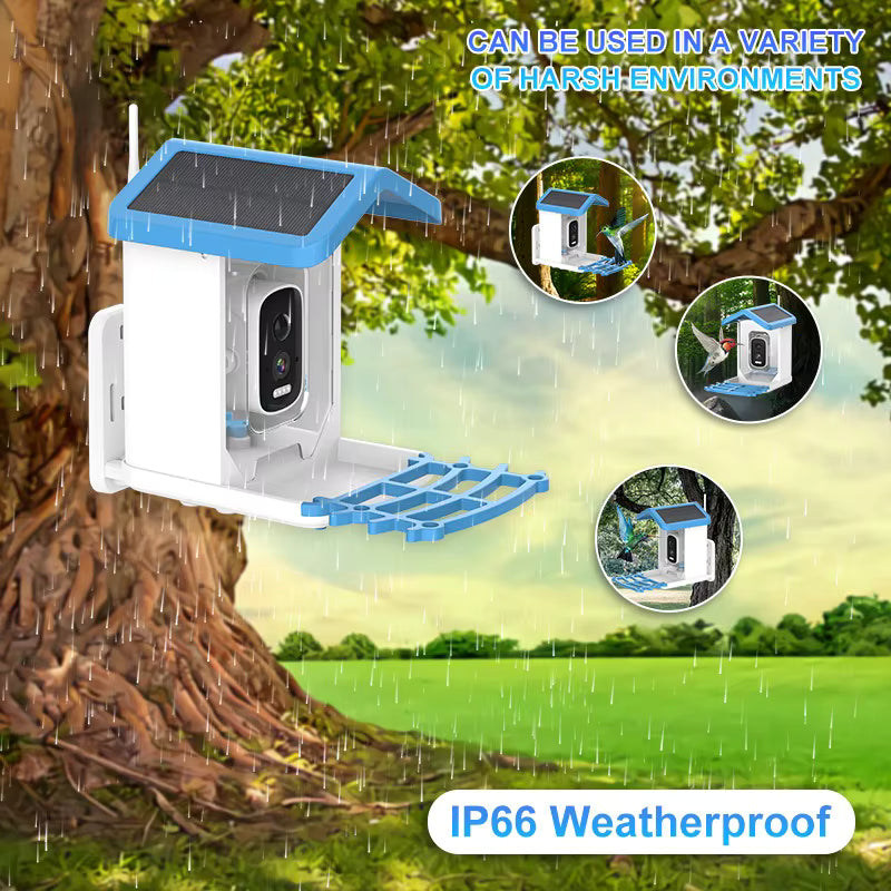 Nestavio Smart Bird Feeder — Caméra IA 4MP Solaire